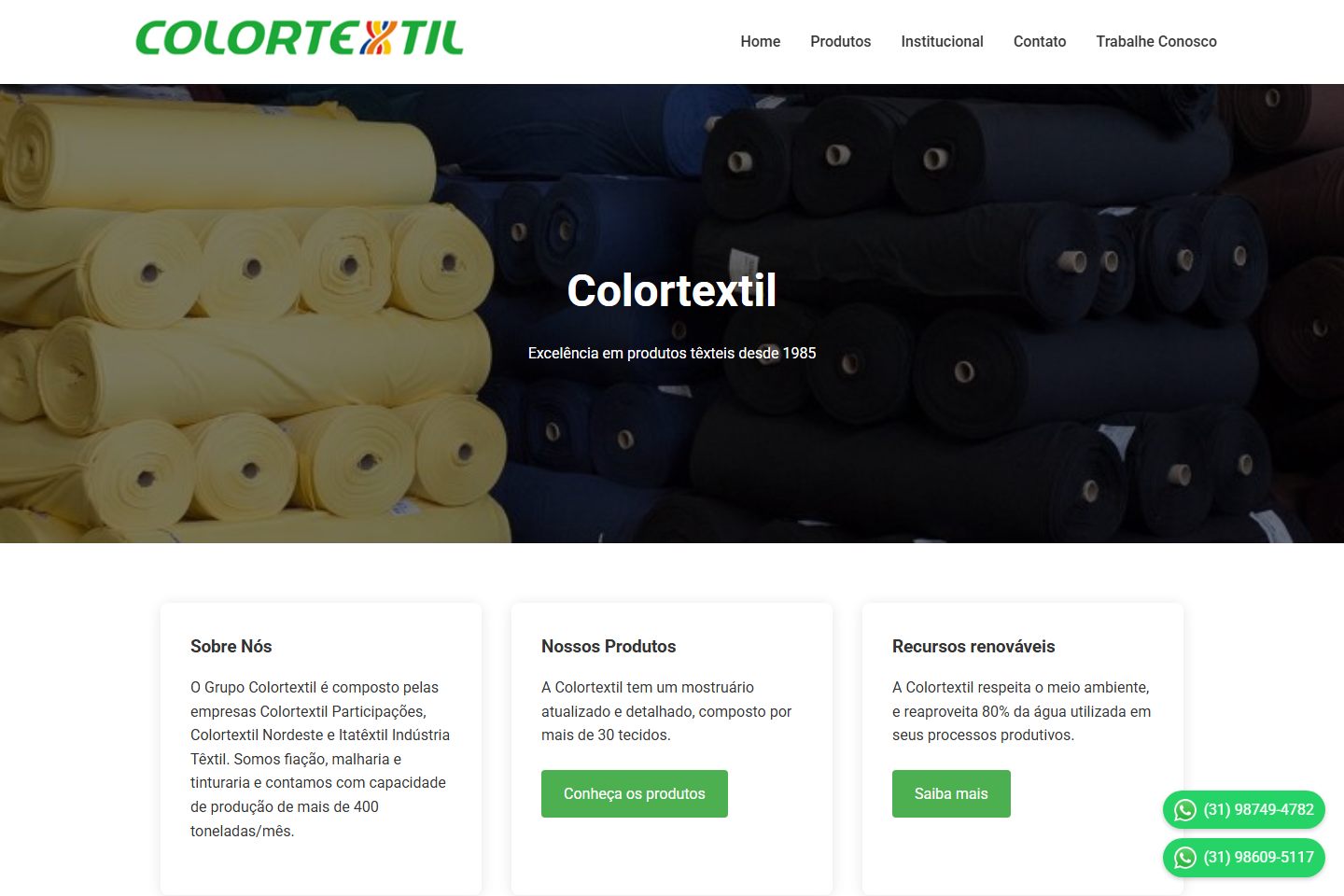 Miniatura do site ColorTextil